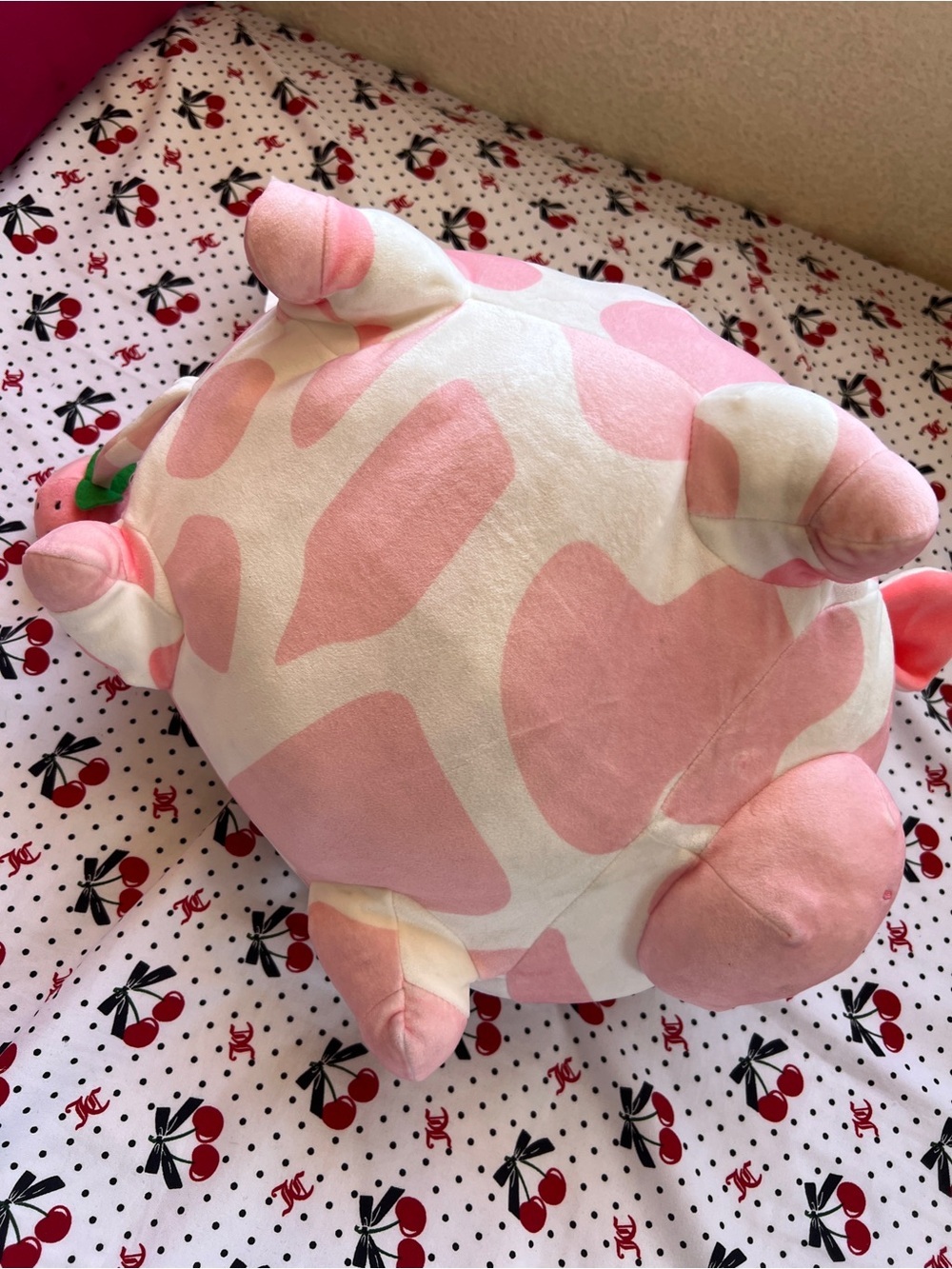Plushible Rosie the Strawberry Cow Snugible - Picture 5 of 6
